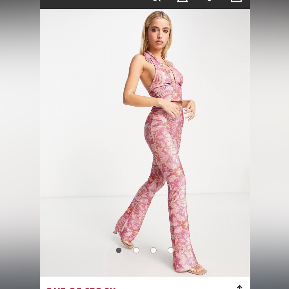 Miss Selfridge Halter and Flare Pant Set